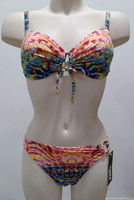 Así llamado Eso látigo Bikini Ory con aro braga bikini estampado multicolor - Corsetería Betina